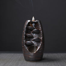 Load image into Gallery viewer, MOUNTAIN_RIVER_HANDICRAFT_INCENSE_HOLDER_blackflow_waterfall_burner_smoke_hookah_chicha_vodka