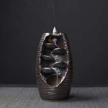 Load image into Gallery viewer, MOUNTAIN_RIVER_HANDICRAFT_INCENSE_HOLDER_blackflow_waterfall_burner_smoke_hookah_chicha_vodka