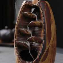 Load image into Gallery viewer, MOUNTAIN_RIVER_HANDICRAFT_INCENSE_HOLDER_blackflow_waterfall_burner_smoke_hookah_chicha_vodka