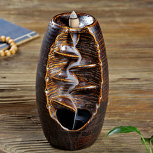Load image into Gallery viewer, MOUNTAIN_RIVER_HANDICRAFT_INCENSE_HOLDER_blackflow_waterfall_burner_smoke_hookah_chicha_vodka