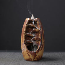 Load image into Gallery viewer, MOUNTAIN_RIVER_HANDICRAFT_INCENSE_HOLDER_blackflow_waterfall_burner_smoke_hookah_chicha_vodka